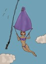 Cartoon: Varför därför burka (small) by Hezz tagged burka,fallskärm