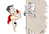 Cartoon: Superman is shopping (small) by thinhpham tagged superman,shopping,underwear,funny,zenchip