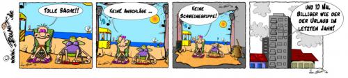 Cartoon: Endlich Urlaub (medium) by Trumix tagged urlaub,ferien,schweinegrippe,mallorca,finanzkrise