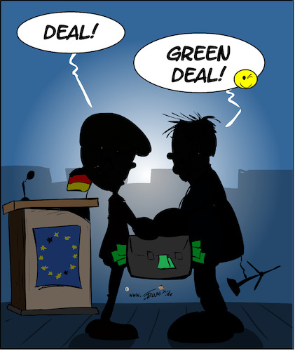 Cartoon: Green Deal (medium) by Trumix tagged green,deal,eu,wahl,green,deal,eu,wahl