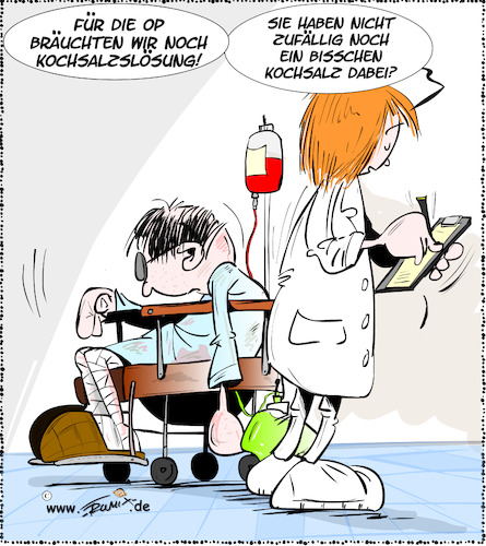 Cartoon: Medikamentenmangel (medium) by Trumix tagged kochsalzlösungen,operationen,lieferschwierigkeiten,medikamente,krankenhausgesellschaft,lauterbach,gesundheitswesen,kochsalzlösungen,operationen,lieferschwierigkeiten,medikamente,krankenhausgesellschaft,lauterbach,gesundheitswesen