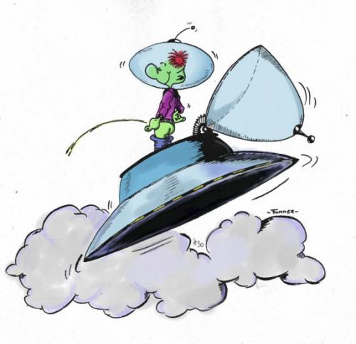 Cartoon: Saurer Regen (medium) by Trumix tagged regen,sauer,wetter,ufo,alien