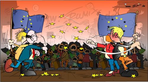 Cartoon: StarWars (medium) by Trumix tagged starwars,europa,refugees,flüchtlingen,trummix,starwars,europa,refugees,flüchtlingen,trummix,eu