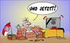 Cartoon: Alles gewonnen? Und jetzt ... (small) by Trumix tagged fc,bayern,fussbal,dortmund,borussia,gelb,schwarz,roten,trummix