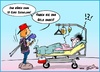 Cartoon: Neues aus der Klinik III (small) by Trumix tagged klinik,zuzahlung,krankenhaus,kosten,reha,hüfte,krücken