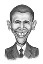 Cartoon: Barack Obama (small) by gartoon tagged smiling,asking,politics,government,washington,dc,vertical,usa,waist,up,international,landmark,communication,diplomacy,prime,minister,capital,cities