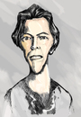 Cartoon: David Bowie (small) by gartoon tagged singer,producer,actor,artist