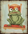 Cartoon: King frog (small) by gartoon tagged king frog