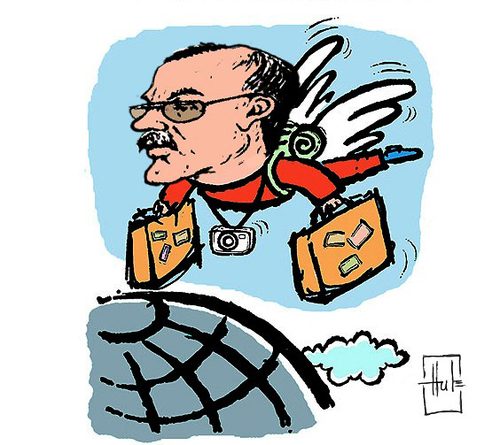 Cartoon: prof.Atila Özer (medium) by Hule tagged artist