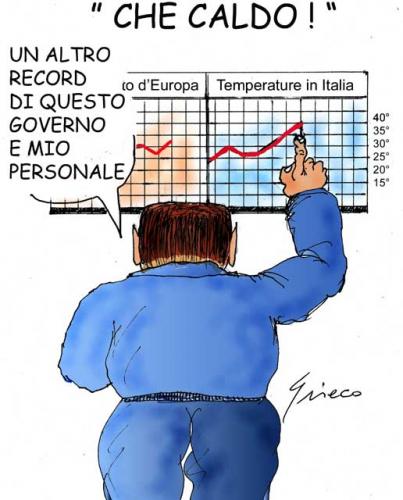 Cartoon: CALDO (medium) by Grieco tagged grieco,governo,berlusconi,temperature,caldo