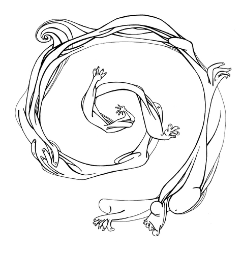 Cartoon: spiral (medium) by yolyanko tagged body