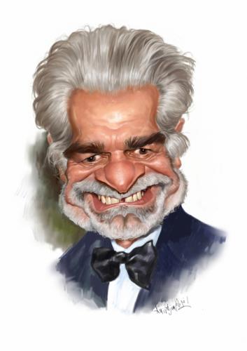 Cartoon: Omar Sharif (medium) by Amir Taqi tagged omar,sharif