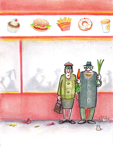 Cartoon: biosekte (medium) by Petra Kaster tagged ernährung,lifestyle,vegan,vegetarisch,gesundheit,fitness,gastronomie,junkfood,konsum,glauben,ökologie,umwelt,naturschutz,tierwohl,ernährung,lifestyle,vegan,vegetarisch,gesundheit,fitness,gastronomie,junkfood,konsum,glauben,ökologie,umwelt,naturschutz,tierwohl