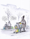 Cartoon: classico (small) by Petra Kaster tagged armut,sozialeschere,obdachlos,autos,bettler,notlage,einkommen,gehalt,sozialhilfe,arbeitslosigkeit,statussymbole,lidl,discounter