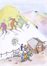Cartoon: museumspass (small) by Petra Kaster tagged klimaerwärmung,kunst,kunstschnee,gletscherschmelze,ökologie,klimaschutzz