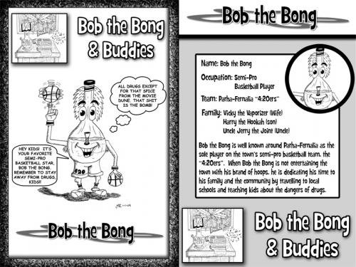 Cartoon: Bob the Bong (medium) by yusanmoon tagged bob,the,bong,yu,san,moon,cartoon,comic,artist,funny,humor