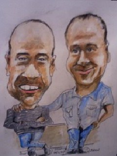 Cartoon: Billy and Brian (medium) by jjjerk tagged billy,brian,jeans,men,inlaws,ireland,irish,cartoon,caricature