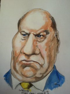 Cartoon: Michael Noonan (medium) by jjjerk tagged noonan,michael,limerick,politician,cartoon,caricature,blue,yellow,minister,ireland,irish