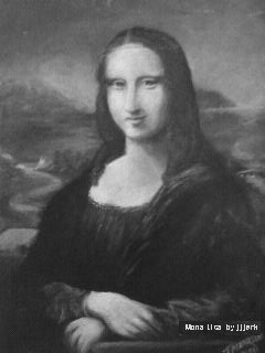 Cartoon: Mona Lisa (medium) by jjjerk tagged mona,lisa,la,gioconda,italy,cartoon,caricature,painting,oil