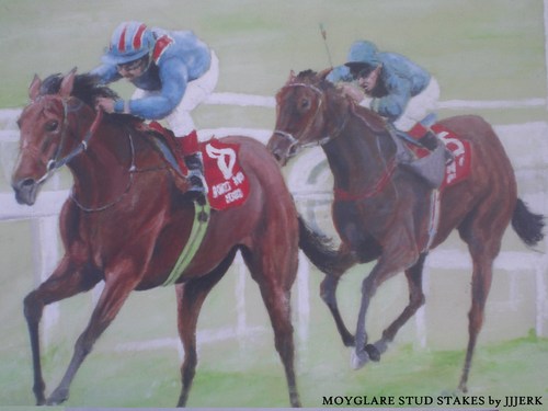 Cartoon: Moyglare Stud Stakes (medium) by jjjerk tagged riders,kildare,ireland,cartoon,caricature,stakes,stud,moyglare,horses