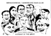 Cartoon: Actors in a play (small) by jjjerk tagged actors ireland irish cartoon caricature black white