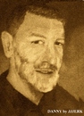 Cartoon: Danny (small) by jjjerk tagged danny rosses point artist ireland irish painter oils sligo caricature portrait beard mustache