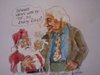 Cartoon: Santa and Larry OToole (small) by jjjerk tagged santa claus tie larry otoole red christmas cartoon caricature beard white