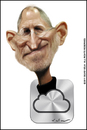Cartoon: Steve Jobs (small) by Silvio Vela tagged steve jobs dies founder of apple inventor ipad ipod icloud mac caricature silvio vela caricatures toon