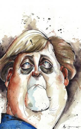 Cartoon: Frau Merkel (medium) by Hoppmann tagged germany,politiker,kanzler,merkel,angela