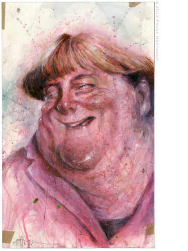 Cartoon: Merkel (medium) by Hoppmann tagged politikerin,cdu,bundeskanzlerin,angela,merkel