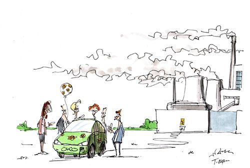 Cartoon: no title (medium) by plassmann tagged iaa,auto,politik,umwelt