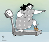 Cartoon: Weigh (small) by LAP tagged butterfly,weigh,woman,women,girl,fat,angry