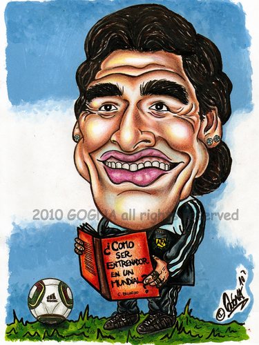 Cartoon: Diego Maradona (medium) by gogna caricaturas tagged maradona