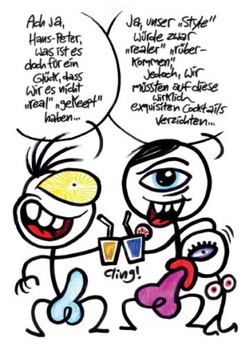 Cartoon: Real (medium) by moritz stetter tagged real,cocktail,erfolg