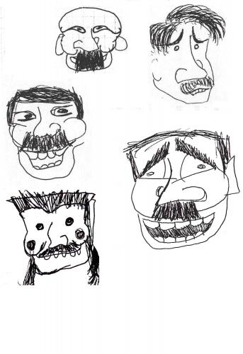 Cartoon: Mustaches (medium) by illa strator tagged mustache,beard,heads,high