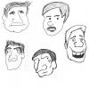 Cartoon: Men with Ideals (small) by illa strator tagged men,ideals,heads,high