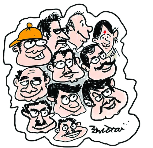 Cartoon: caricature (medium) by cartoonist Abhishek tagged cartoon,caricature,sketchbook