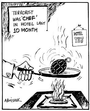 Cartoon: terror (medium) by cartoonist Abhishek tagged terror