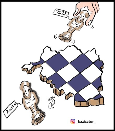 Cartoon: afghanistan chess for taliban (medium) by Hossein Kazem tagged afghanistan,chess,for,taliban