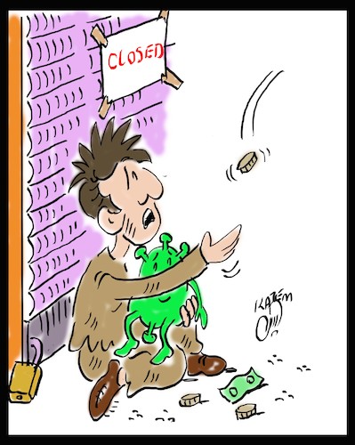 Cartoon: closed (medium) by Hossein Kazem tagged closed