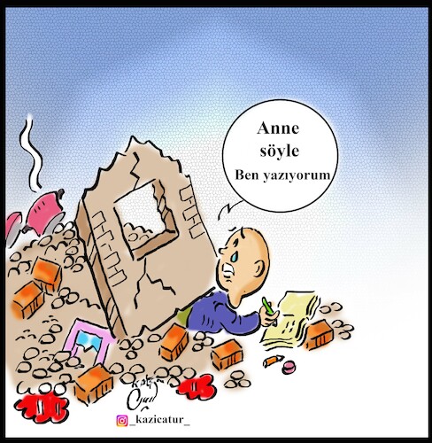 Cartoon: earthquake turkiye (medium) by Hossein Kazem tagged earthquake,turkiye