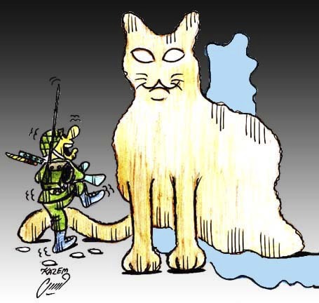 Cartoon: iran is power (medium) by Hossein Kazem tagged iran,is,power