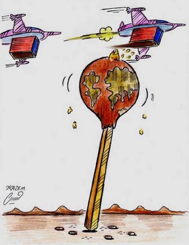 Cartoon: matches (medium) by Hossein Kazem tagged matches