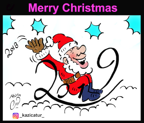 Cartoon: merry christmas (medium) by Hossein Kazem tagged merry,christmas