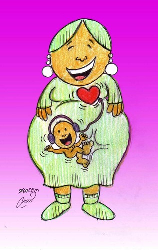 Cartoon: mother day (medium) by Hossein Kazem tagged day,mother