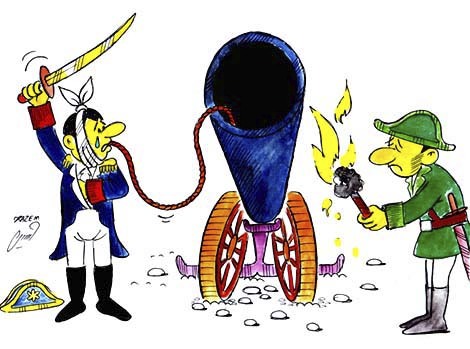 Cartoon: napoleon (medium) by Hossein Kazem tagged napoleon