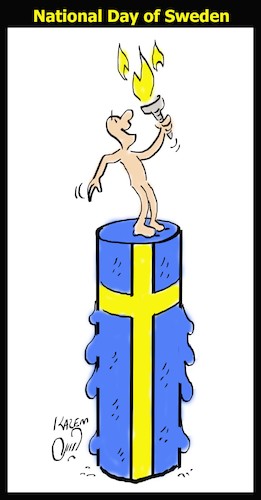 Cartoon: National Day of Sweden (medium) by Hossein Kazem tagged national,day,of,sweden