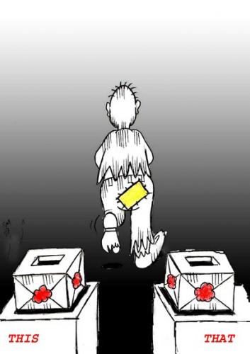Cartoon: poor in vote (medium) by Hossein Kazem tagged poor,in,vote