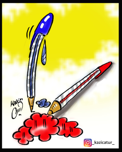 Cartoon: rb (medium) by Hossein Kazem tagged rb