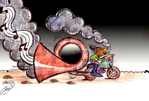 Cartoon: smoke (medium) by Hossein Kazem tagged smoke